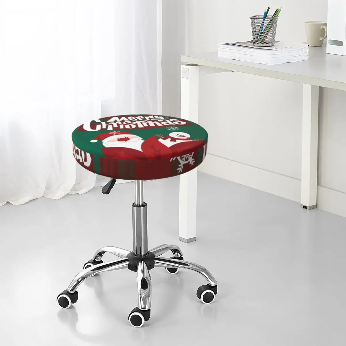 DIY custom circular bar chair Christmas cushion cover is soft comfortable skin friendly breathable easy to install and clean