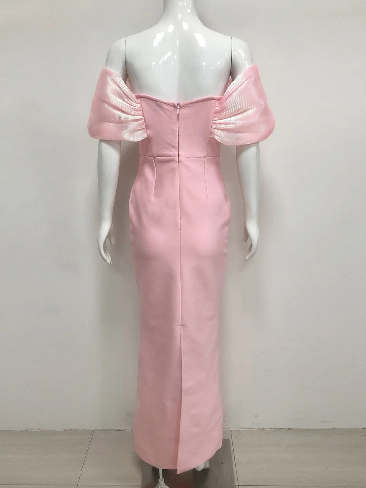 エレピンク ワンショルダー ドレープ ドレス レディース セクシー ロング イブニングドレス ウェディング パーティー 宴会 パフォーマンス ポリエステル スパンデックス