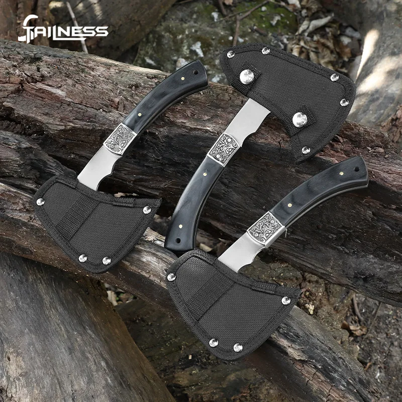 Multi functional fire axe, vehicle mounted tree chopping and logging axe, outdoor axe knife, portable hand axe