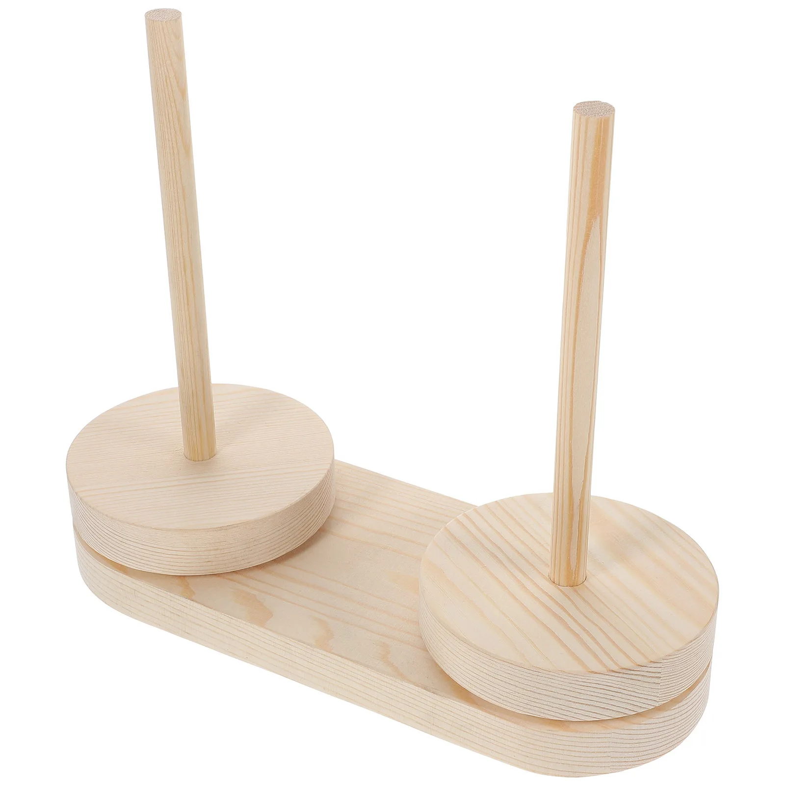 

1Pcs Embroidery Thread Holder Wooden Yarn Ball Stand with Rotatable Base for Smooth DIY Sewing Crafting Experience