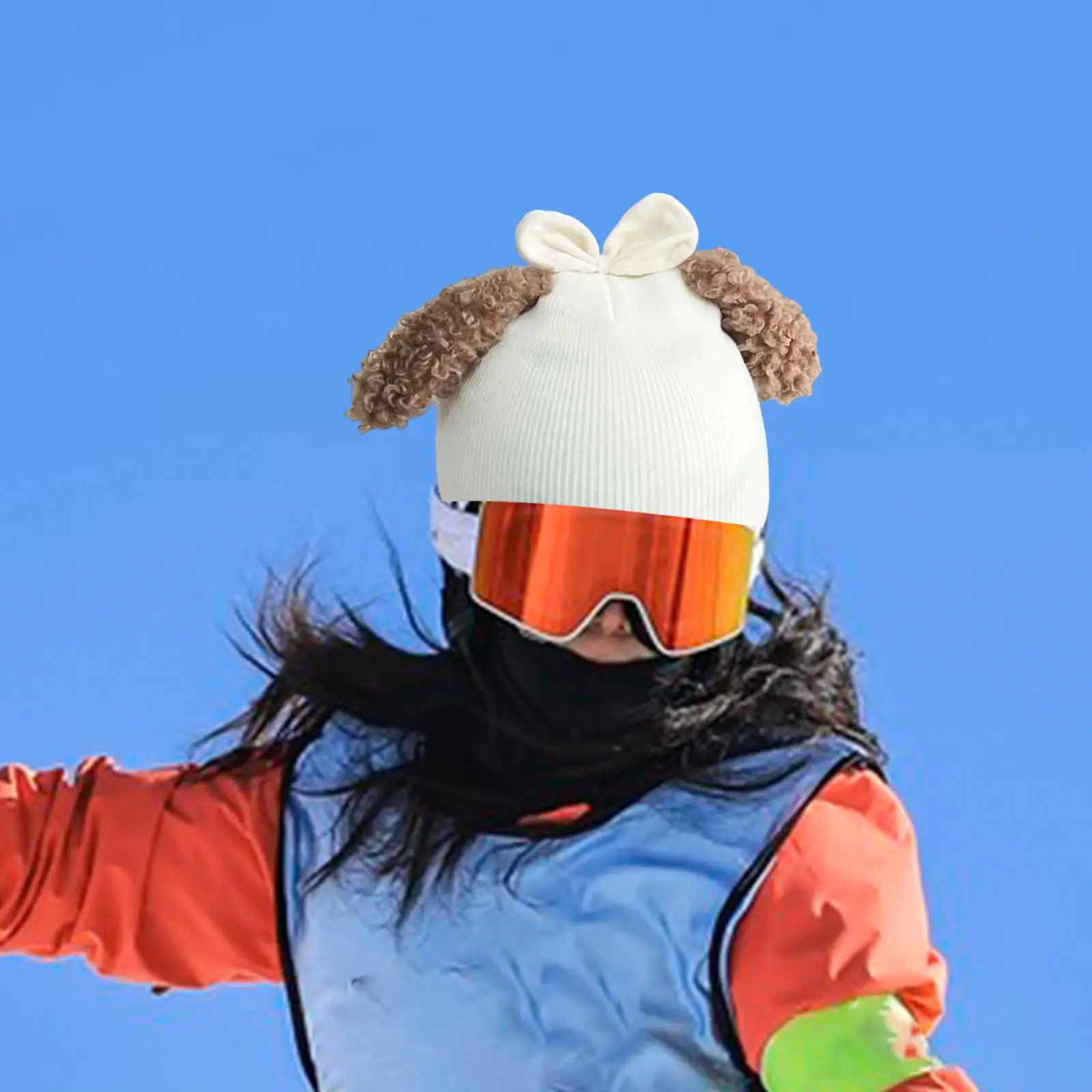 

Ski Helmet Cover Elastic Decorative Fun Ski Cap Cover Snowboard Helmet Cover Winter Sports Accessories Decoration for Race Photo