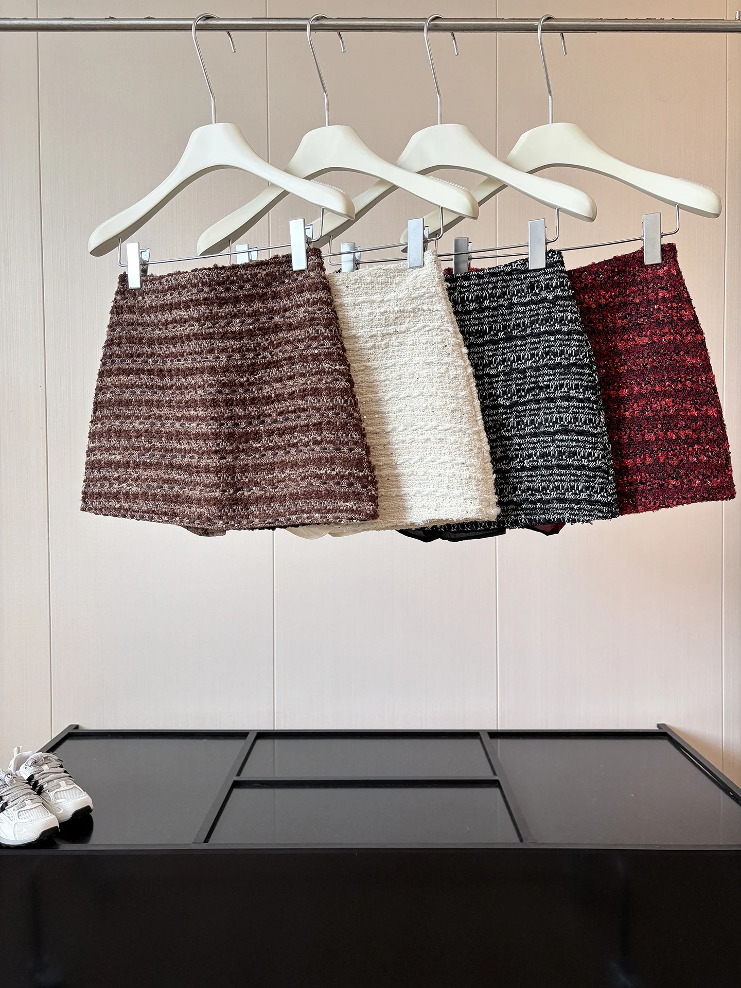 Fashionable Tweed High Waist  Skirt Women's Autumn Winter 2026 New All-Match A-Line Bodycon Skirt Small Fragrance Style