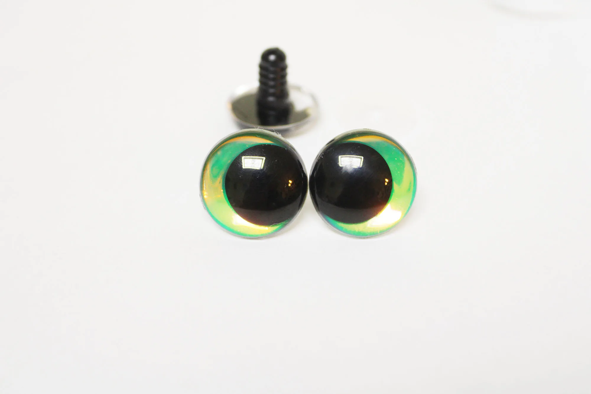 5 Paar Kreaturen-Puppenaugen, gemischte Farben, 12 mm bis 28 mm, rund, komisch glitzernde Spielzeugaugen mit Unterlegscheibe – HC10 – Detail 2
