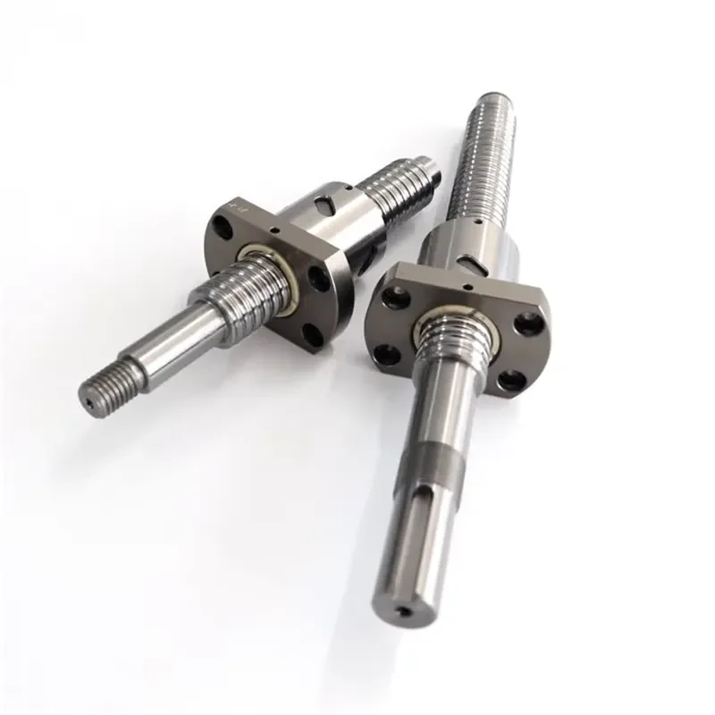 SCL01605 Left Hand Ball Screw Assembly with Matching Nut 16mm Diameter 5mm Lead Precision Linear Motion Component for CNC