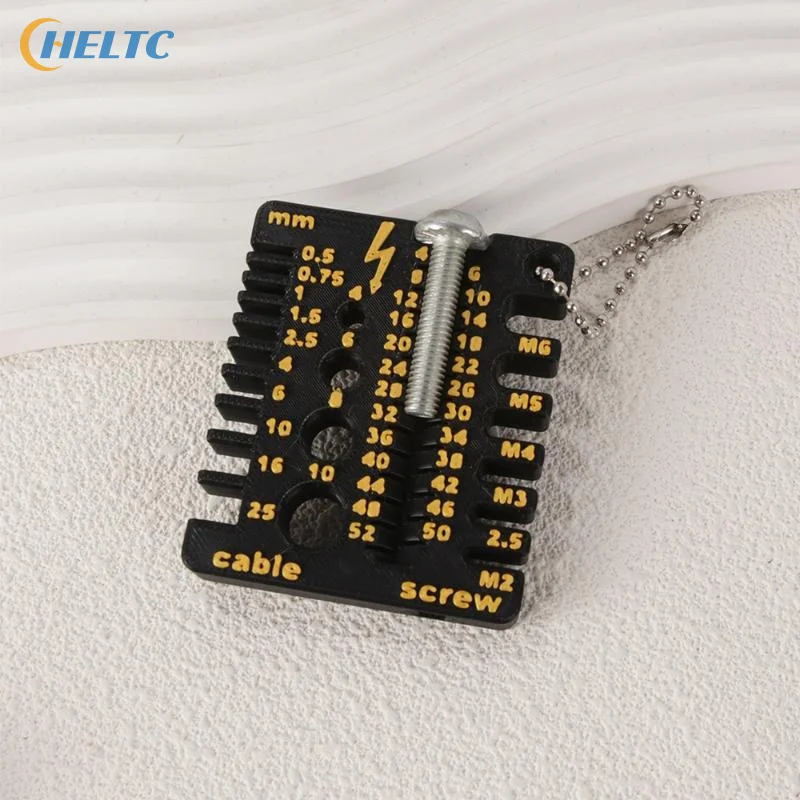 1Pcs Portable Nut And Drill Bit Thread Checker 3D Printed Wire Screw Measuring Tool Screw Drill Bit Gauge For Nuts Bolts Threads
