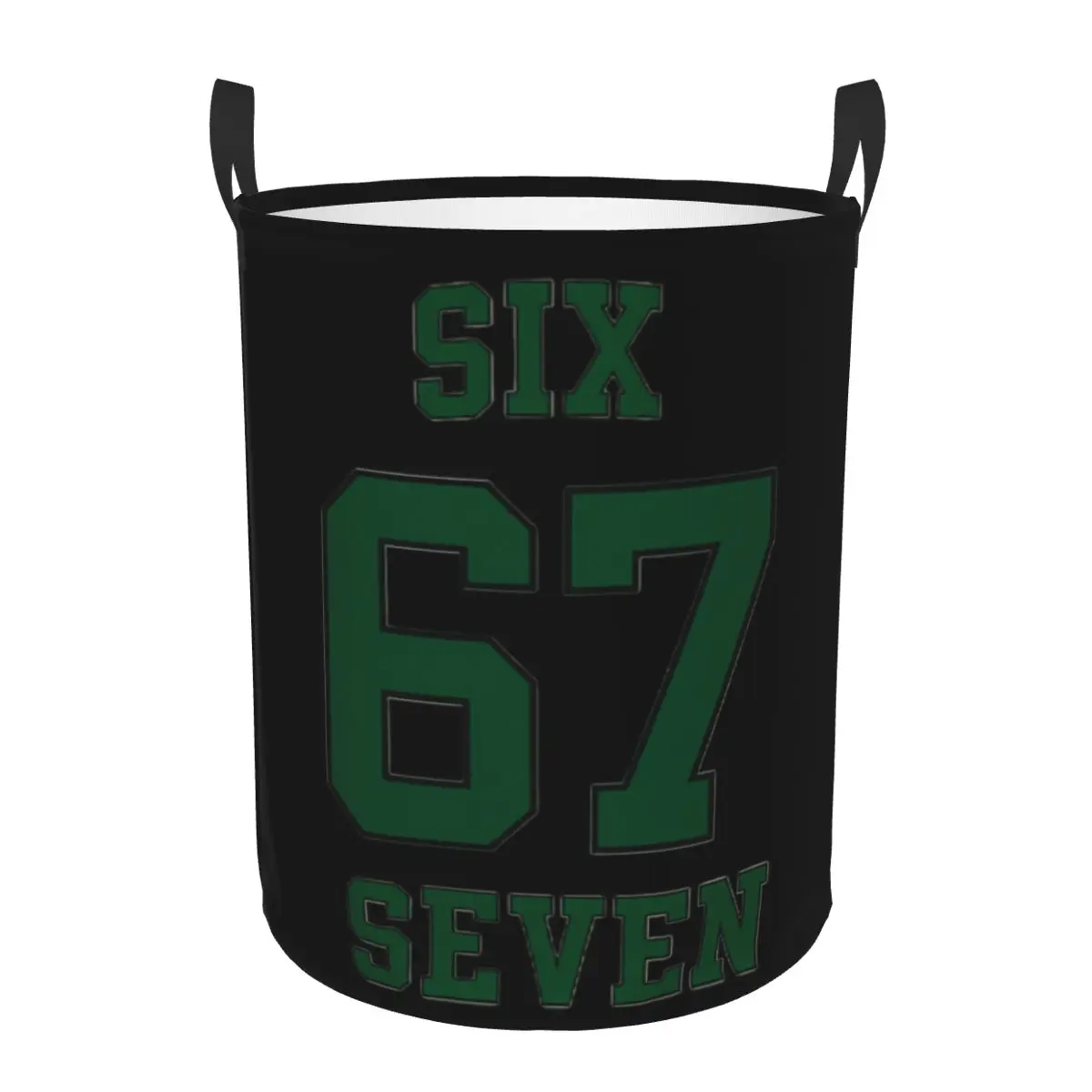 

Custom Six Seven 67 Laundry Basket Foldable Clothes Toy Hamper Storage Bin for