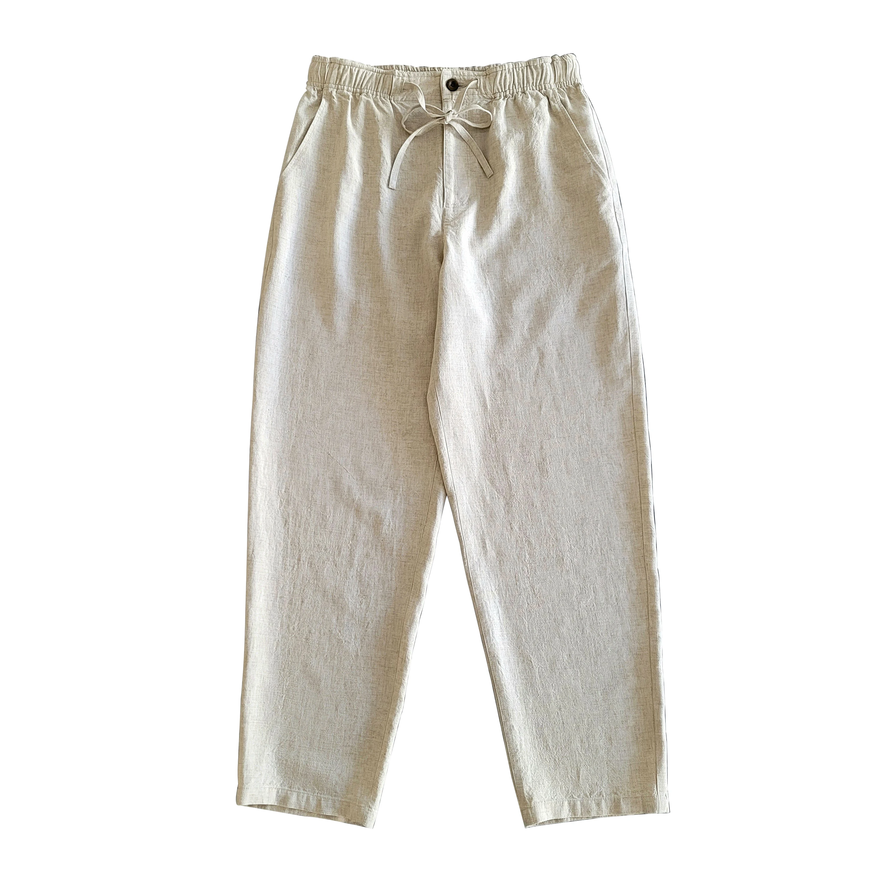 Amekaji Style Retro Linen Pants Loose Version Of Summer Thin men's Casual Pants Good Quality Pants Breathable