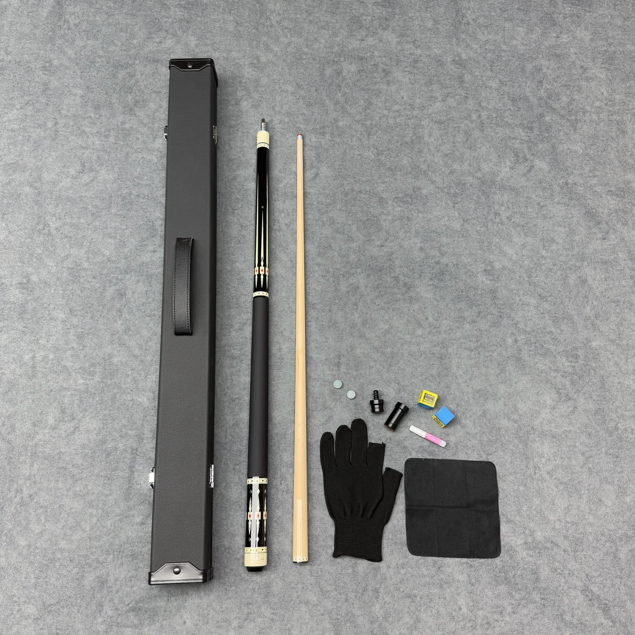 نادي حمام سباحة مصنوع يدويًا من الألياف المركبة عالي الجودة مع طرف قوس قزح 13 مم وأكمام مؤخرة من خشب القيقب للبيع