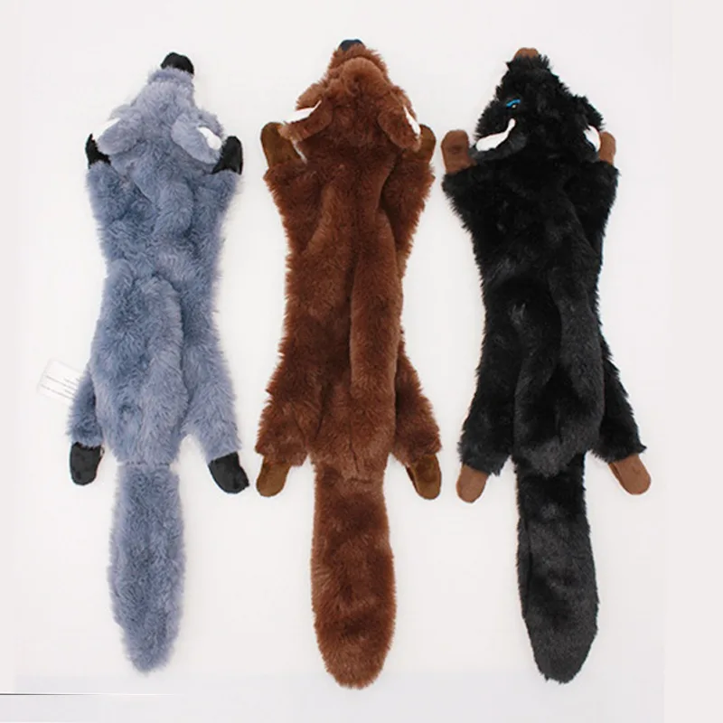 Plush Toys Squeak Pet Wolf Animals Plush Toy Dog Bite-resistant Chew Squeaky Puppy Cat Toy Pet Supplies