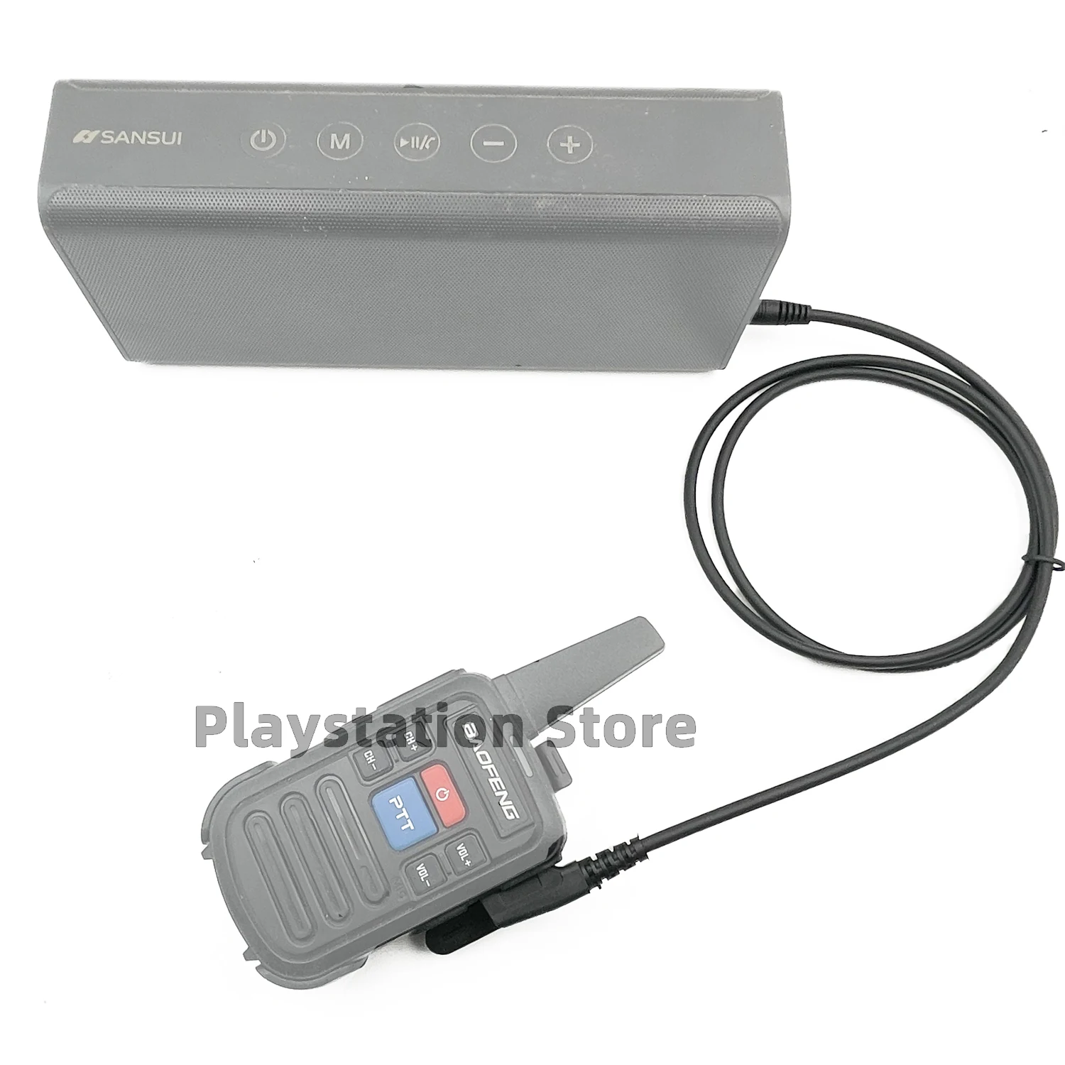 K-Type 2 Pin to 3.5mm AUX Audio Connecting Cable 1m For BAOFENG QUANSHENG TYTera KENWOOD WOXUN PUXING WLAN Walkie Talkie