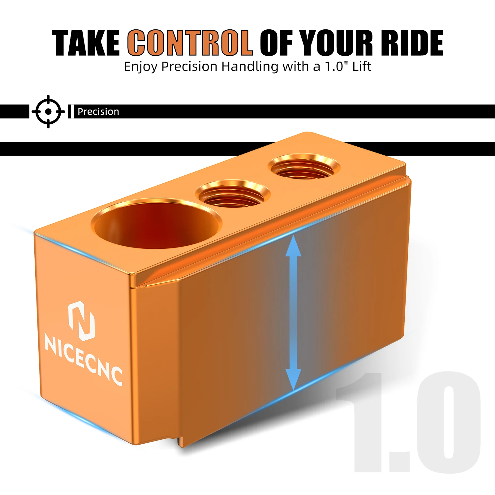 For KTM 250 Adventure/390 Adventure 2020-2024 NICECNC Motorcycle 1" Rise Aluminum Handlebar Risers 25mm Rise Bar Riser Blocks - Image 4