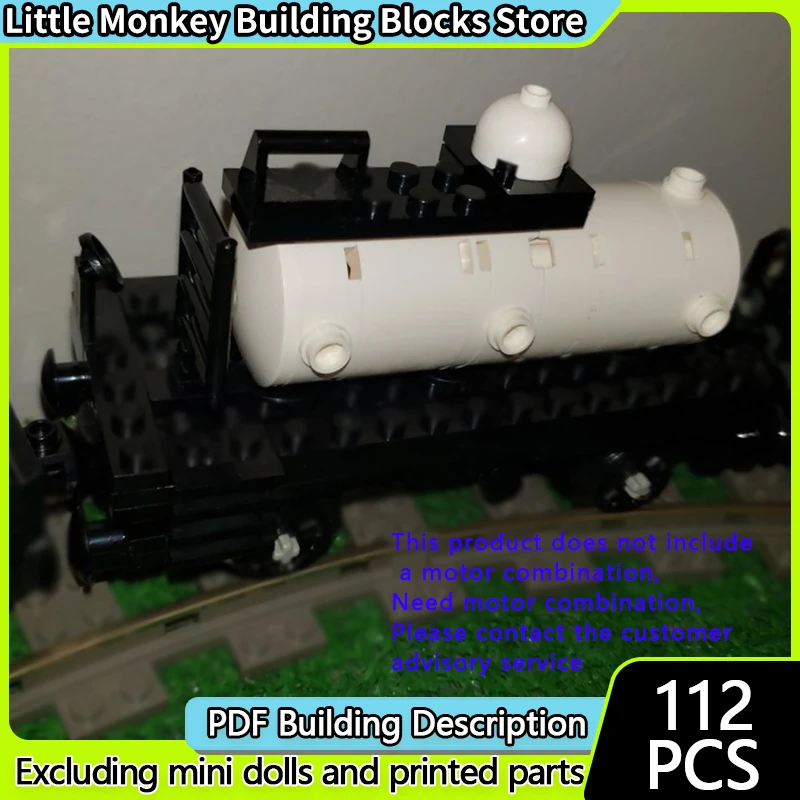 

City Car Model MOC Building Bricks 2 Axle Tanker Locomotive Modular Technology Children Holiday Gifts Assemble Toys Suit