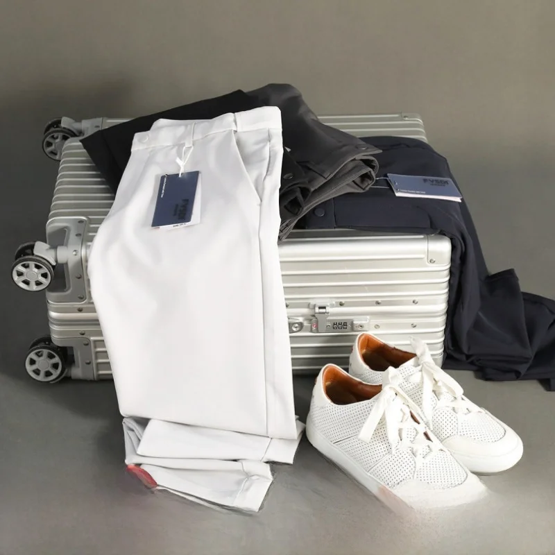 Men's Casual Pants High Elastic Waist Outdoor Three-Proof Breathable Fashion Urban Style Long Trousers Autumn Winter Collection