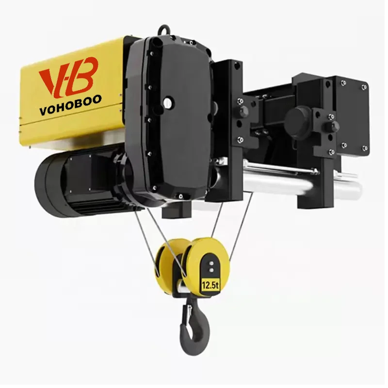 European Type Low Headroom Electric Wire Rope Hoist Crane 3T 5T 7.5T 10 Ton 20T Cargo Lift Electrical Lifting Machine