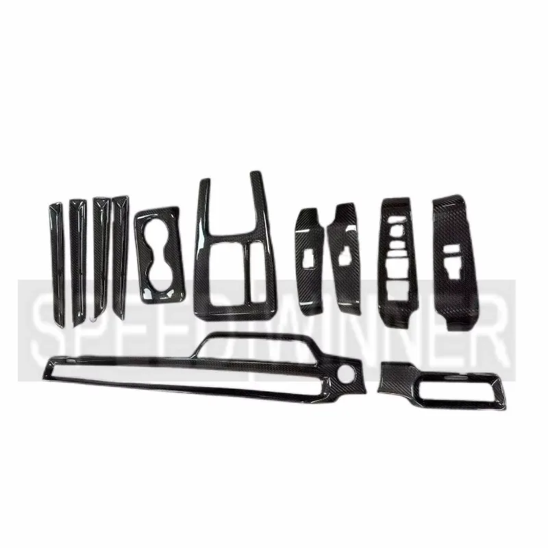 SPEEDWINNER Full Set Dry Carbon Fiber Interior Trim Kit for Honda Civic Type R FL5  23+ Direct Overlay No Modification Needed