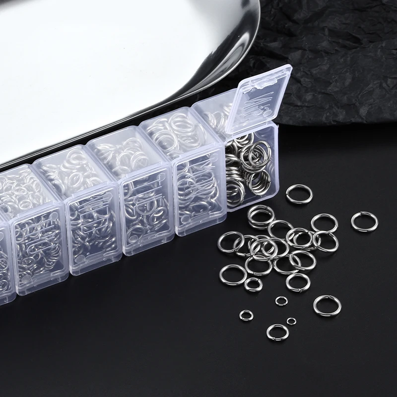 

Stainless Steel Open Jump Box Set Closing Rings For Jewelry Making Bracelet Accessories Necklace Chain Diy Charms Supplies Craft