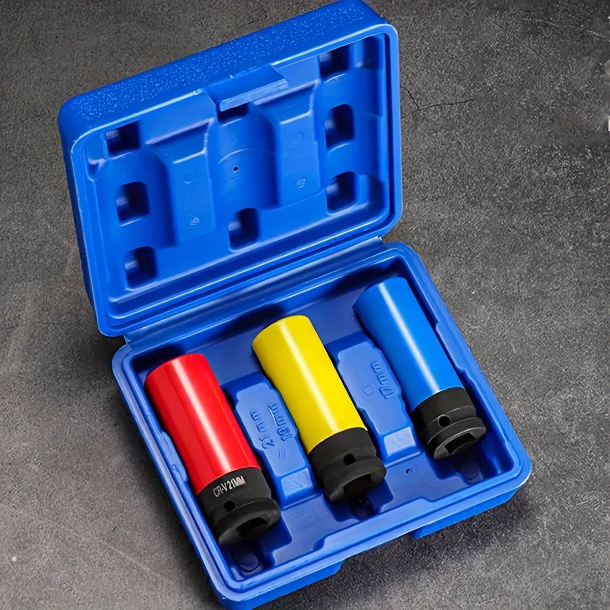 Wheel Protector Plastic Sleeve Impact Socket Set 1/2 Inch Deep Thin Wall for Lug Nut 6 Point Metric