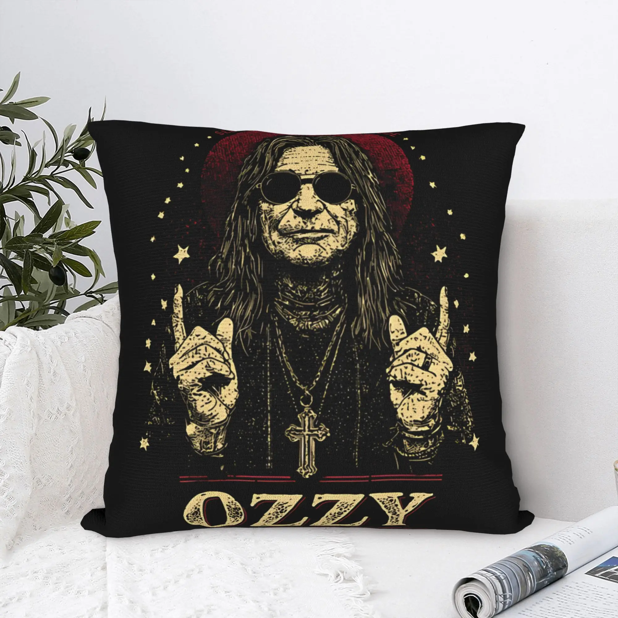 Pillow Case Ozzy Osbournes Polyester Pillow Cover  Novelty Cushion Cover Printed Pillowcases For Office Car Home Decorative