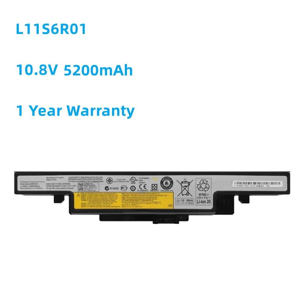 10.8V 5200mAh L12L6E01 L12S6E01 L11S6R01 Battery For LENOVO IdeaPad Y400 Y400N Y400P Y410 Y490 Y500 Y510 Y510N Y510P Y590 Y590N