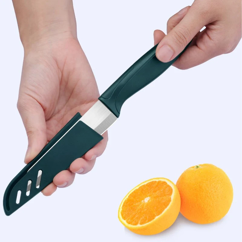 PLYS Kitchen 1-10PCS Fruit Knife With Sheath Stainless Steel Sharp Paring Knife Set Potato Peeler Kitchen Cooking Gadgets