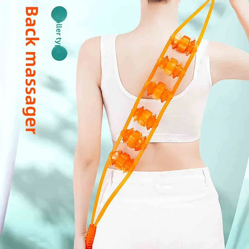 Massager Back Unclogging Meridian Massage Hammer Manual Pull Back Strip Massager Cervical Roller