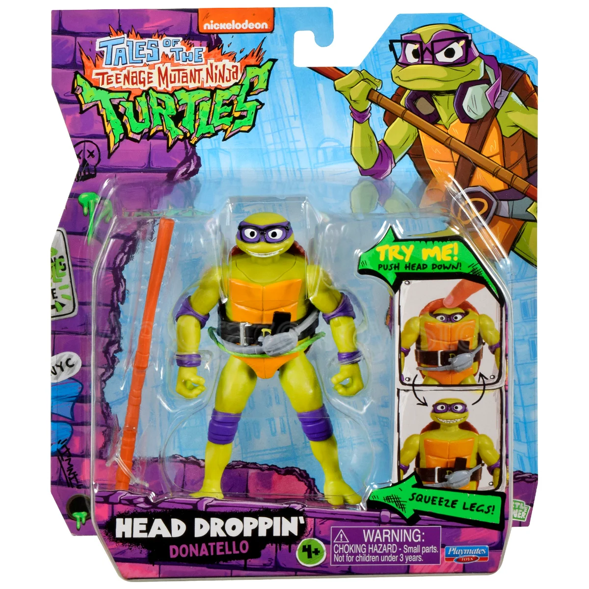 PlayMates Classic Action Figure Head Droppin Turtles Leonardo  Raphael Michaelangelo Donatello Playmates TMNT Figures Model Toys - view 5