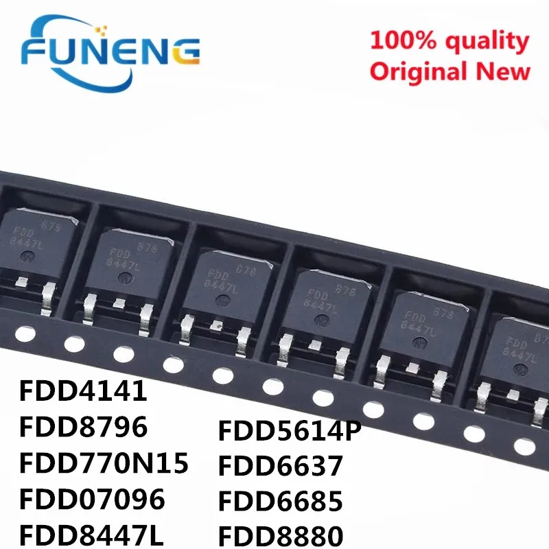 20PCS FDD8447L TO-252 FDD8447 MOS FET transistor FDD4141 FDD5614P FDD5614 FDD6637 FDD6685 FDD8880 FDD8796 FDD770N15A FDD07096