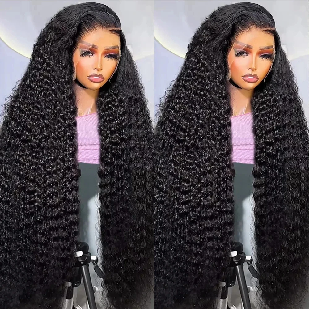 

13x6 HD Lace Frontal Human Hair Wigs 42Inch Deep Wave Frontal Wig Transparent Remy Curly Human Hair Lace Frontal Wigs For Women