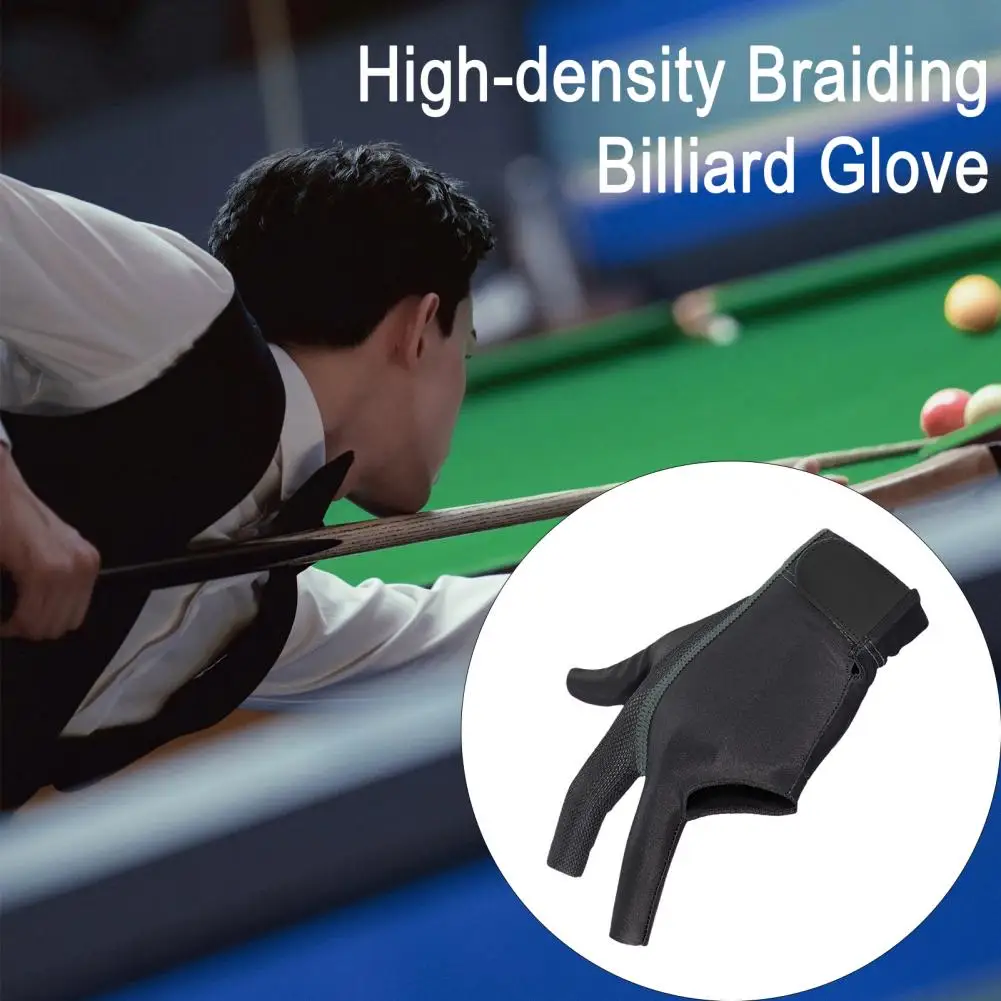

Бильярдные перчатки премиум-класса, 3-пальцевые бильярдные перчатки для левой руки, мужские и женские спортивные перчатки для снукерного кия с сращиванием для бильярда