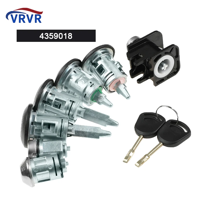 VRVR  4359018 7 pcs/ set Ignition Switch Car Barrel Door Locks Keys Set For Ford Transit Mk6 2000- 2006 4119503 1C1AV22050BA