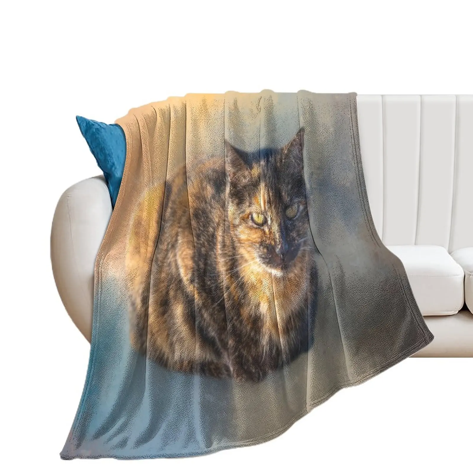 Tortie Cat 02 Throw Blanket Luxury Designer Giant Sofa warm winter Blankets