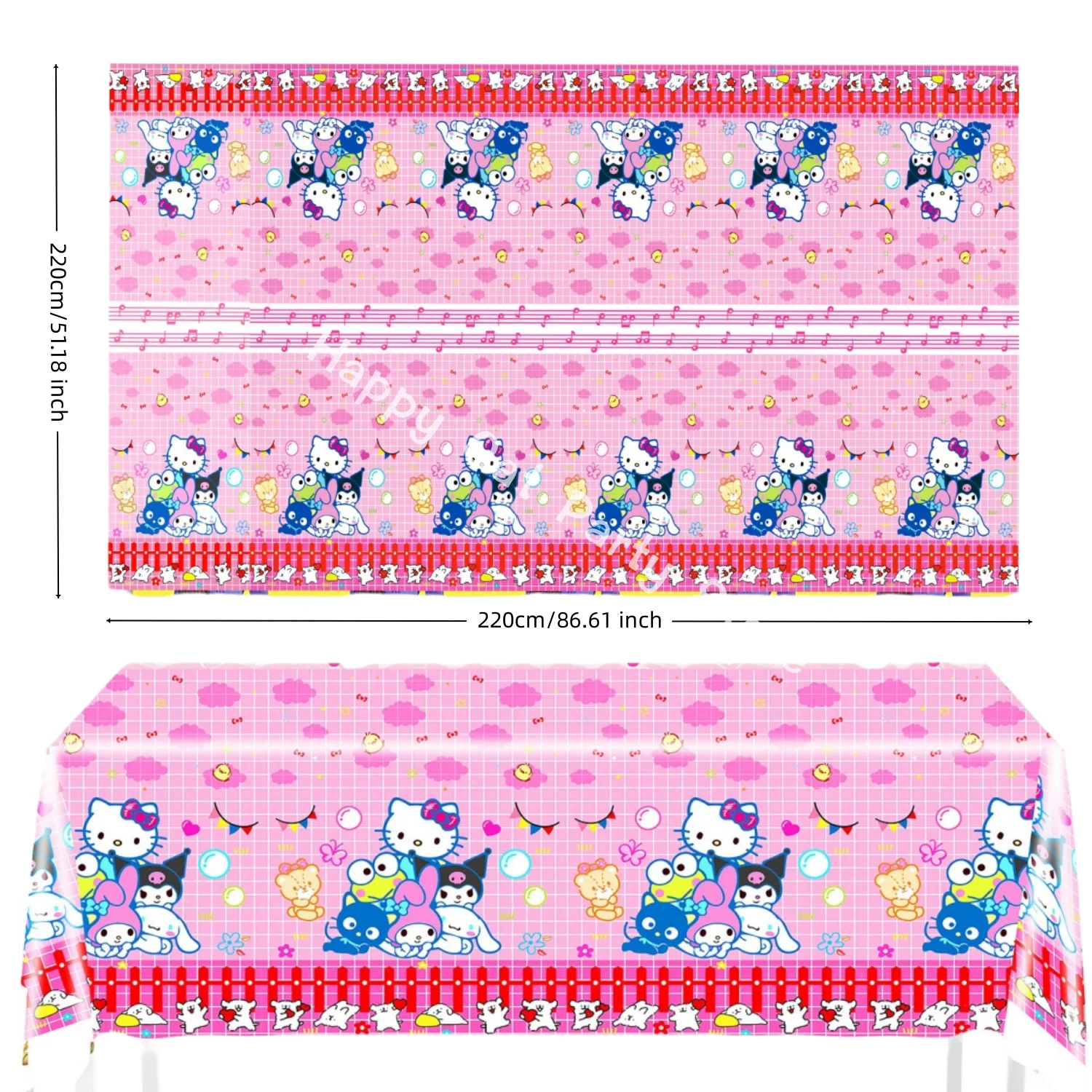 

Hello Kitty Tablecloth Birthday Decoration Hello Kitty and Her Friends Table Cloth Table Cover Baby Shower Girls Party Favors