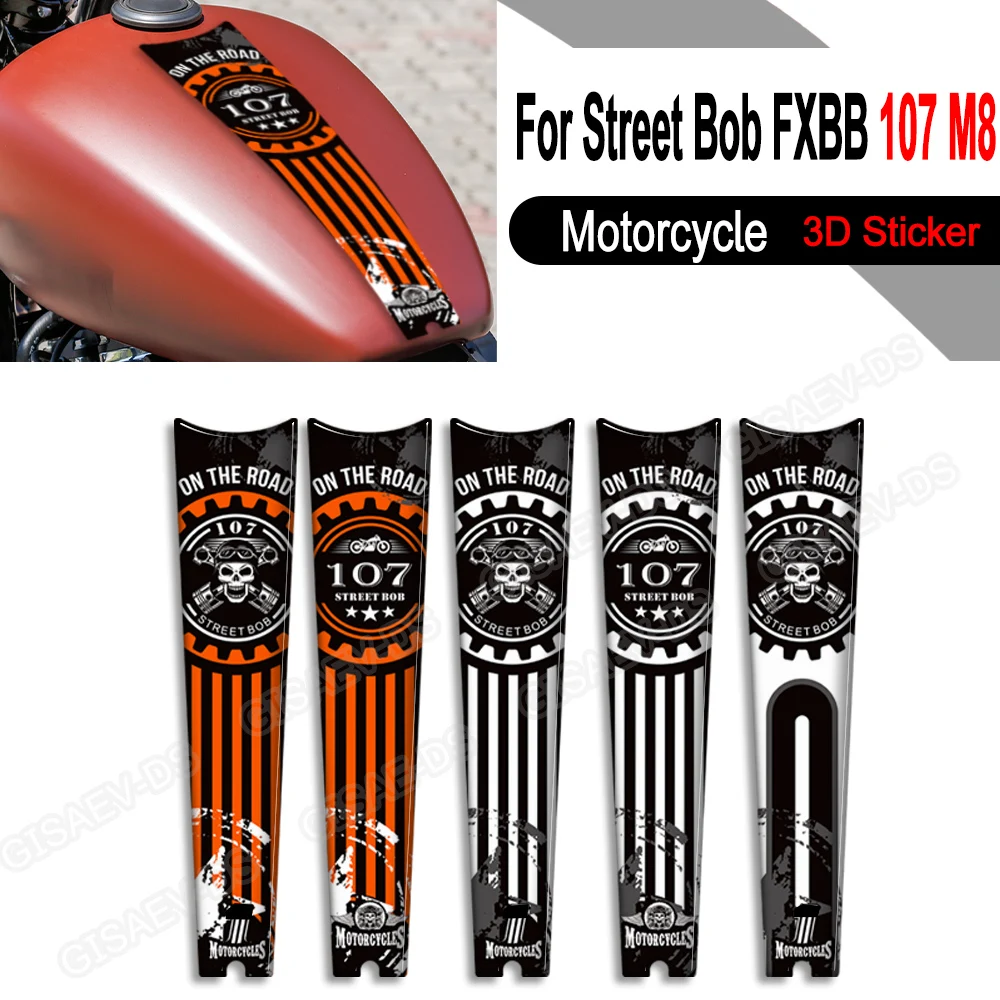 

Motorcycle Accessories Tank Pad 3D Epoxy Resin Sticker Protection Kit For Harley Davidson Street Bob FXBB 107 M8