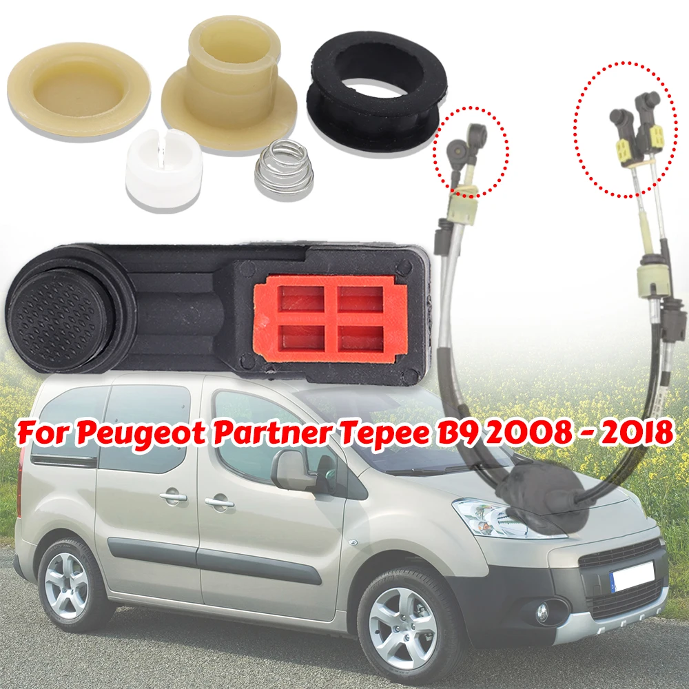 

For Peugeot Partner Tepee B9 2008 -2016 2017 2018 Manual Gear Shift Cable Collet Bushing End Pivot Shifter Fix Lever Linkage Kit