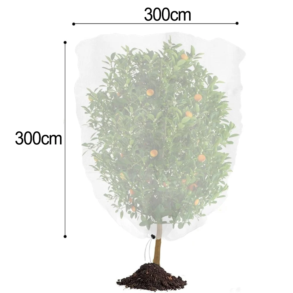 

Белая сетчатая защитная сетка с молнией и шнурком для фруктовых деревьев, овощей и клумб от повреждений в саду