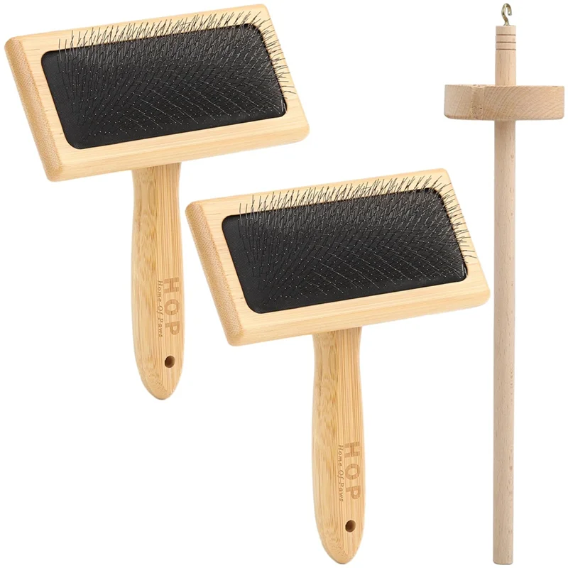 

AB66-2 Pieces Of Wool Carding Drop Spindle Set Drop Spindle Maple Top Full Rotation Smooth Surfac Suitable For Craft Felt