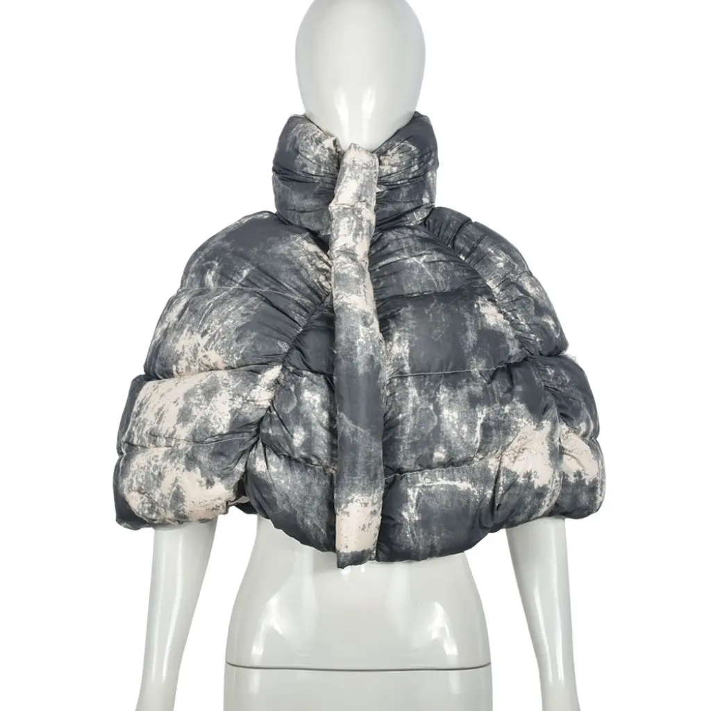 

Women's Tie-Dye Cotton Coat Winter Fashion Warm Blouse Short Style European And American Clothing by