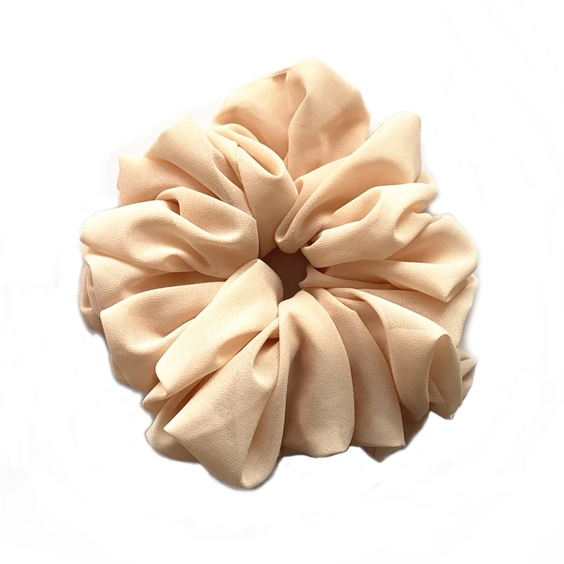 Große Chiffon-Haar gummis für muslimische Frauen benutzer definierte elastische voluminöse übergroße ordentliche Nähte malaysische Bündel Haar gummi – Detail 18