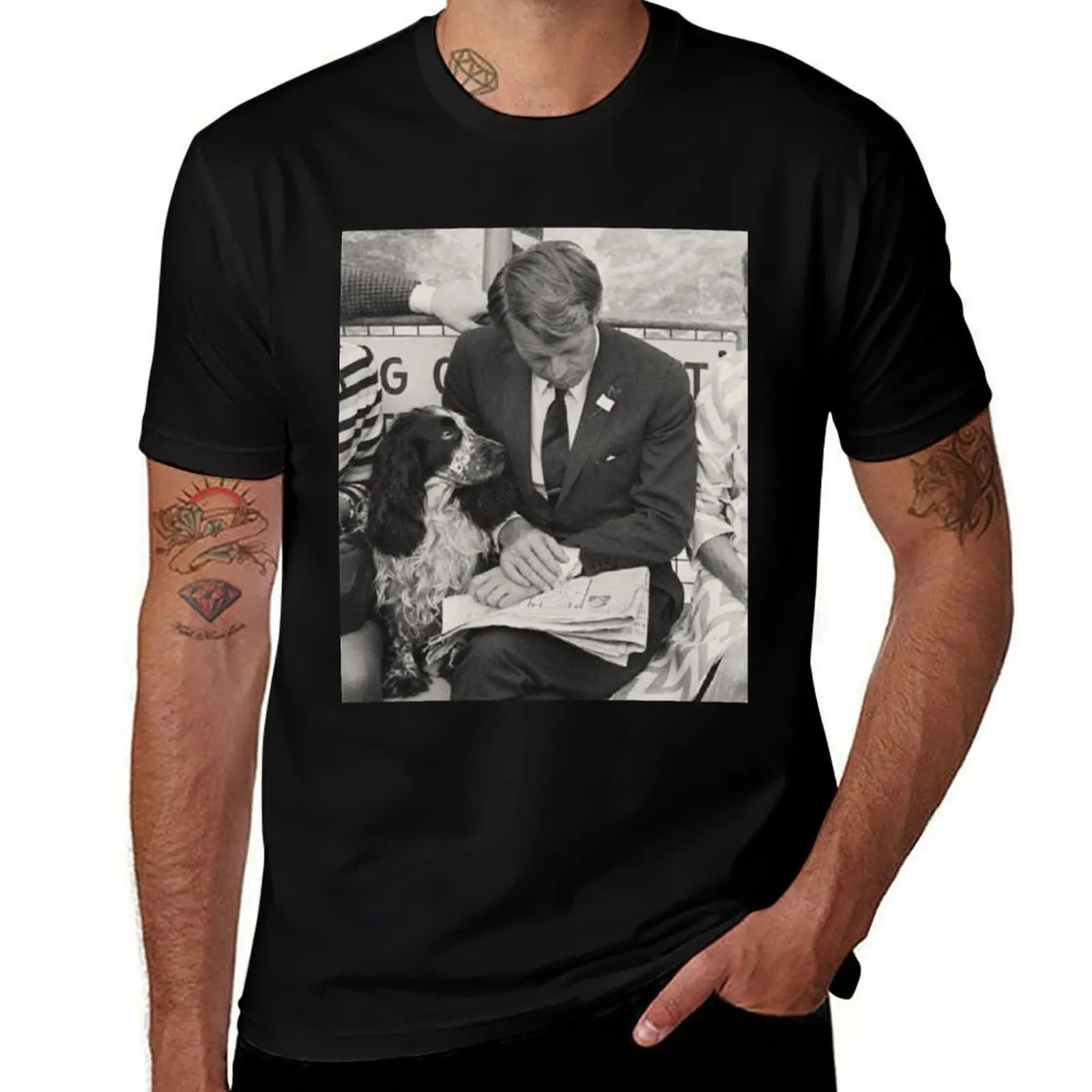 Bobby Kennedy + Freckles T-Shirt Large Size Loose Casual Tee