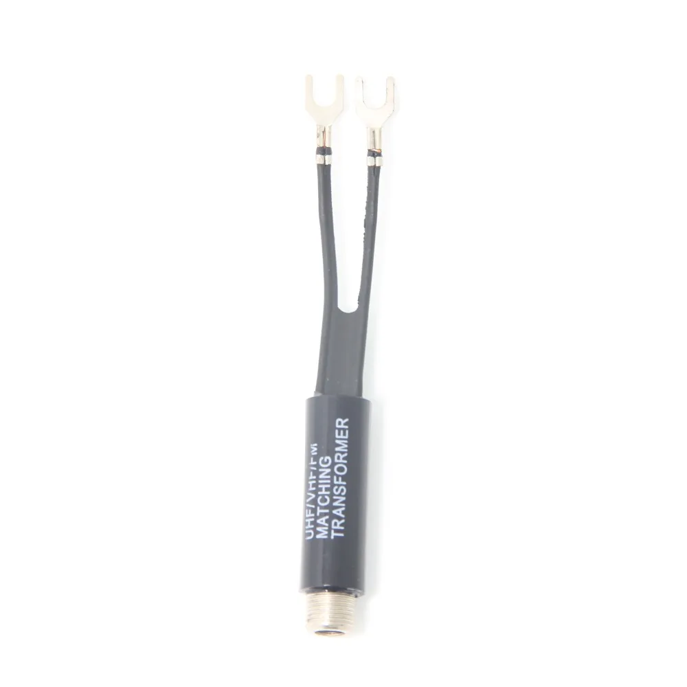 

wholesale in stock 10PCS Indoor Antenna Matching Transformer UHF/VHF/FM Balun 75-300 Ohm TV F Cable Adapter