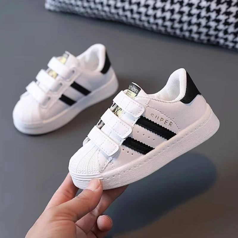 Children's Sneakers Kids Fashion Design White Non-slip Casual Shoes Boys Girls Breathable Sneakers Toddler Student Outdoor Shoes