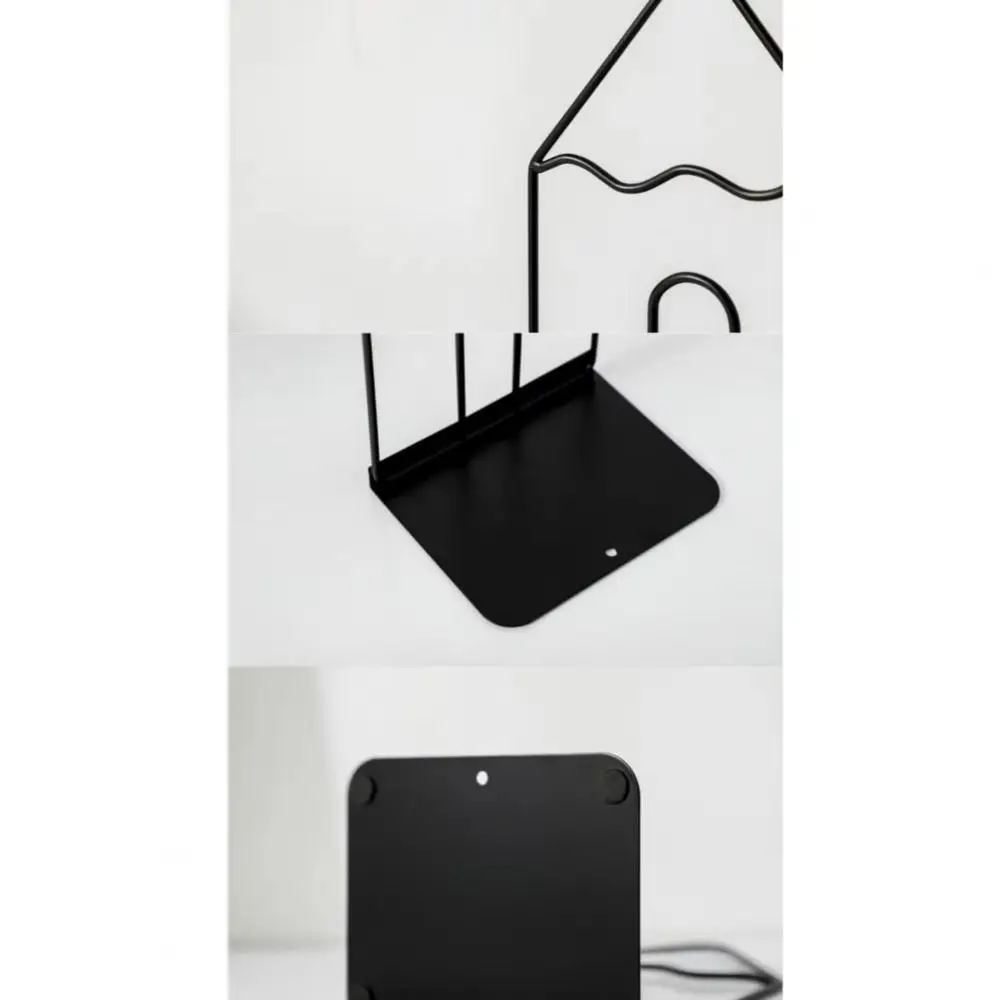 Nordic Style Hollow Metal Bookends Anti-slip Reusable Document Holder Multifunctional Vertical Magazine Storage Rack Papers
