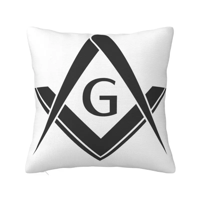 Custom Freemason Symbol Luxury Pillow Cover Masonic Mason Freemasonry Sofa Cushion