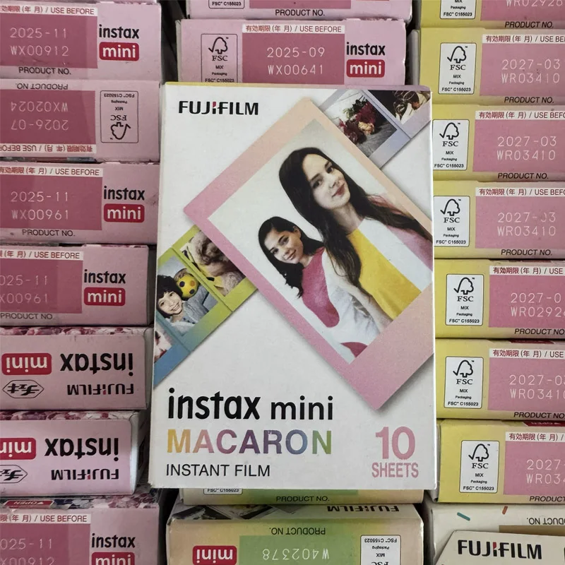 富士フイルム インスタックスミニ フィルム用紙 マカロンフレーム 写真 10/30/50枚入り 富士フイルム ミニ12 11 7s 8 9 25 50s 70 90 EVO インスタントカメラ対応
