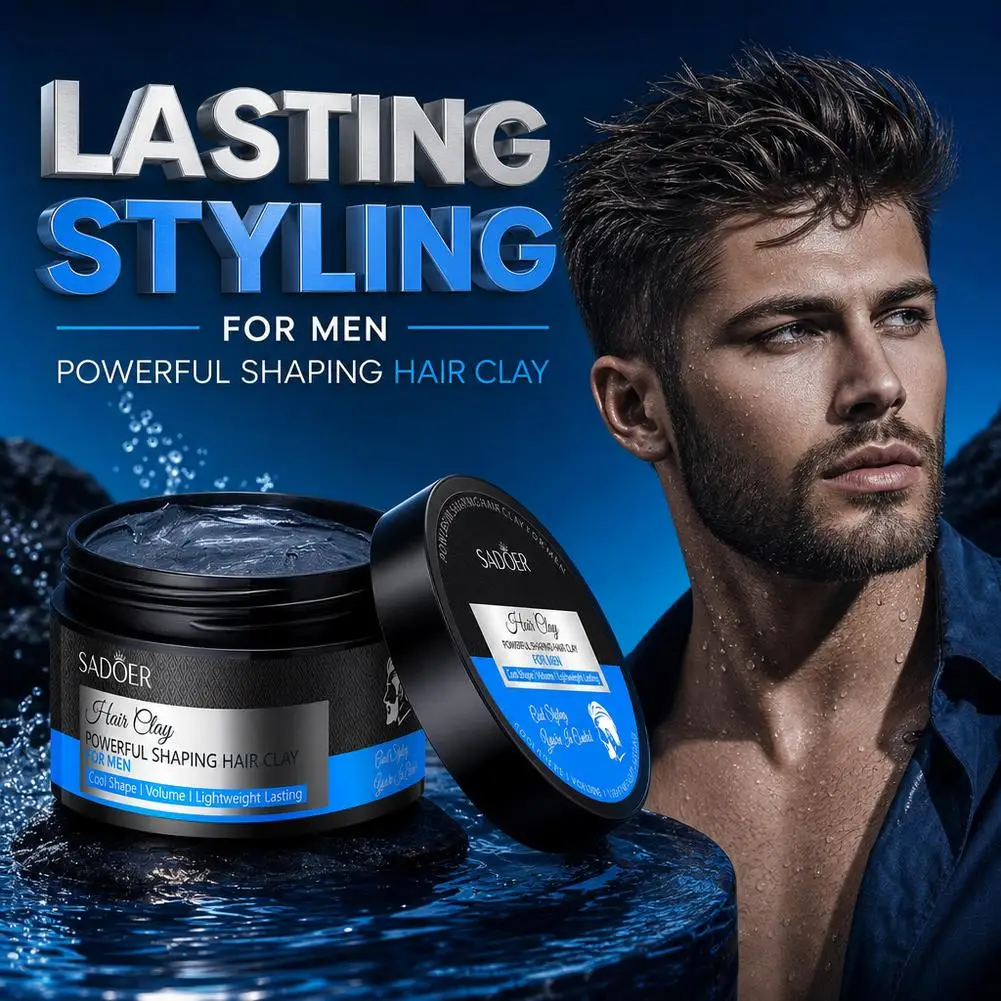 Men's Hair Styling Clay Strong Hold Matte Finish Hair Wax Long Lasting Volume Shaping Cream For Men Hair Grooming view 3