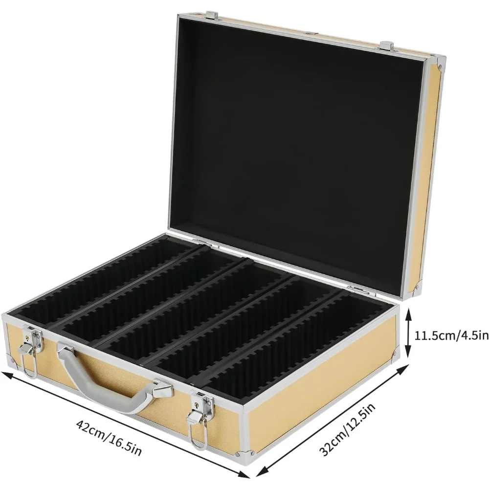 

Алюминиевый витрина для монет, 100 держателей для монет, плиты, портативный держатель для сбора монет с ключевой плитой для монет для коллекционеров