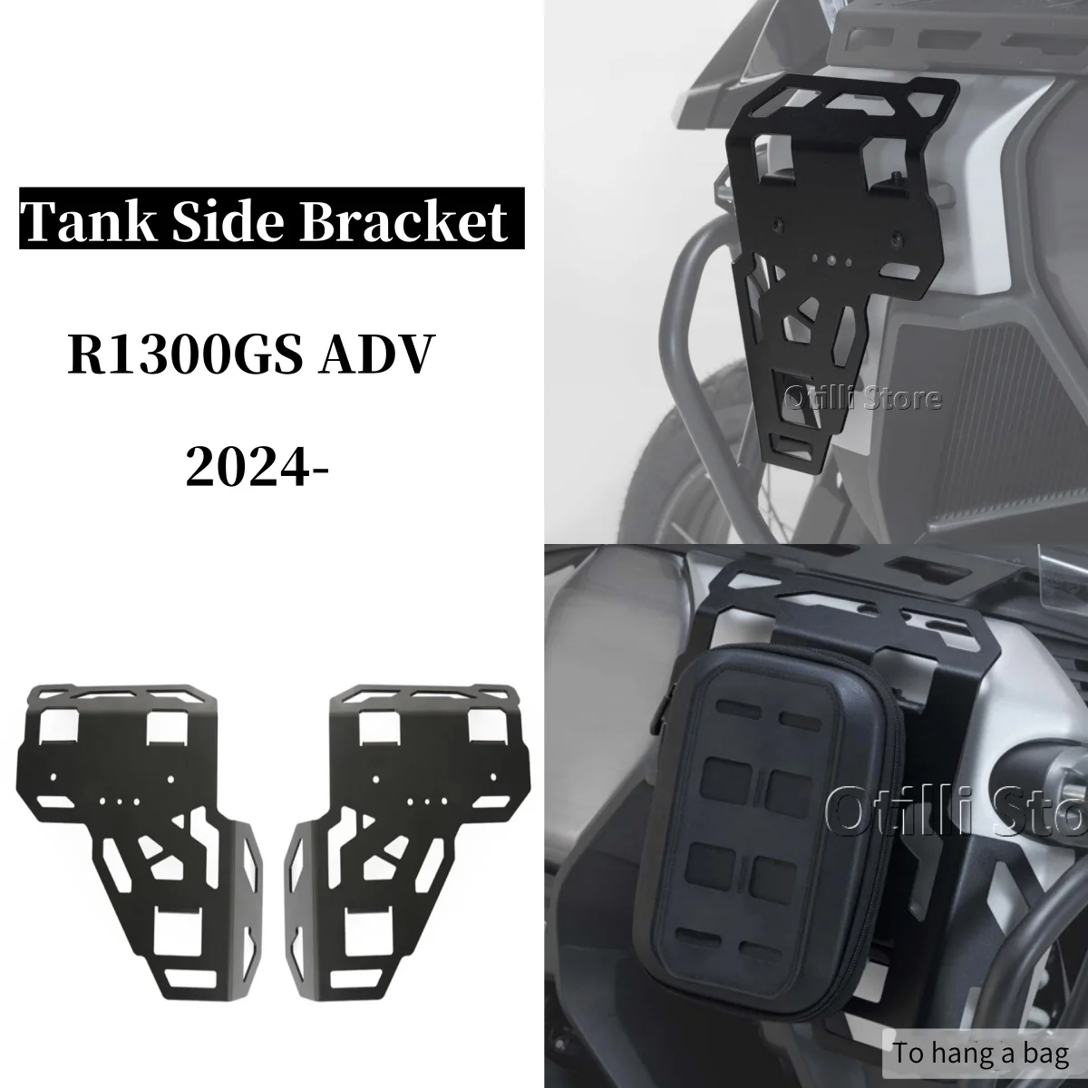 

New Motorcycle Luggage Rack For Tank Cover Rack Storage Box Support Black Left Right For BMW R1300GS Adventure R 1300 GS ADV