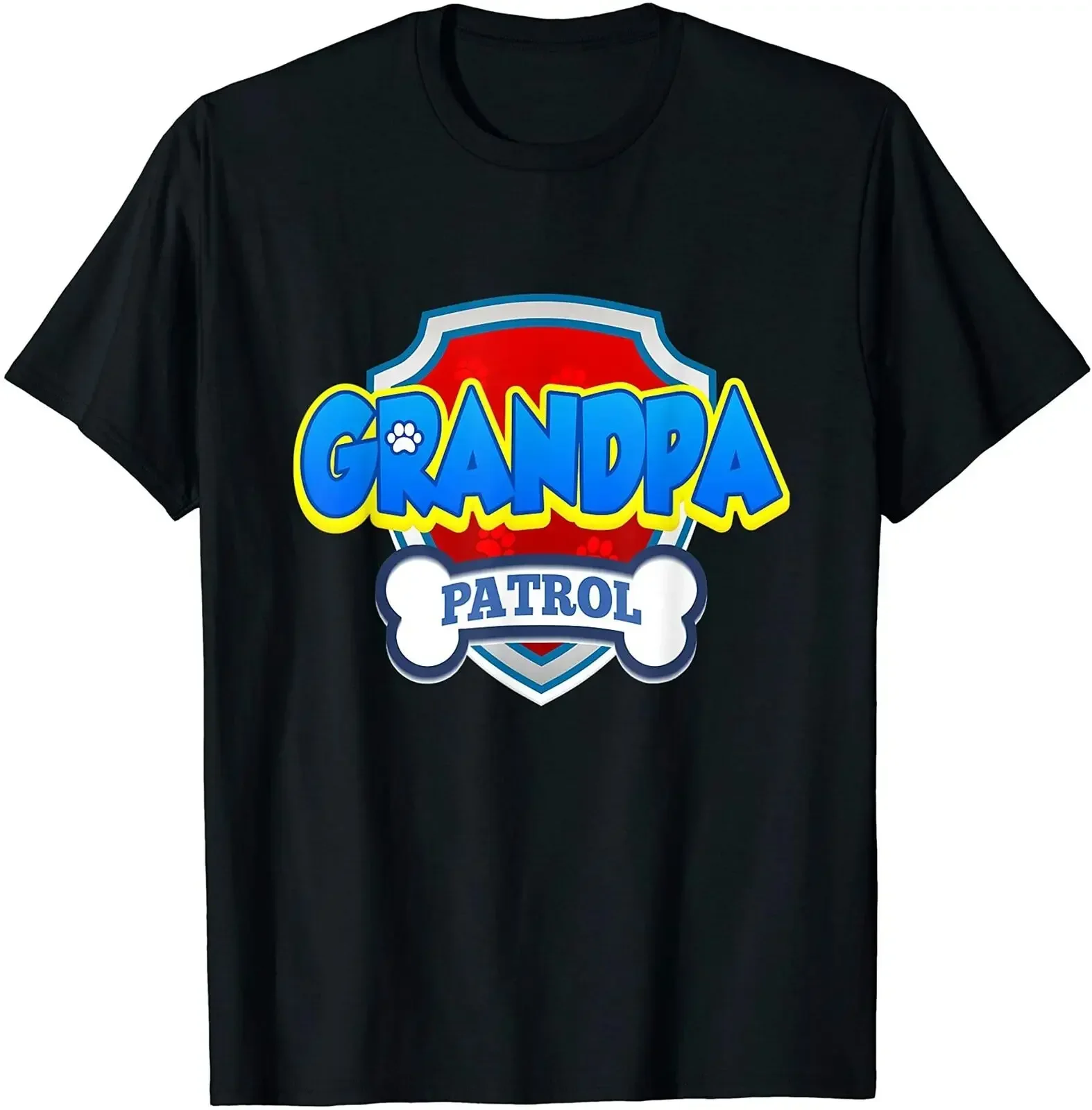 Creative Design Grandpa Patrol Tee Funny Dog Lover Gift Mens T-Shirt. Summer Cotton Short Sleeve O-Neck Unisex T Shirt New