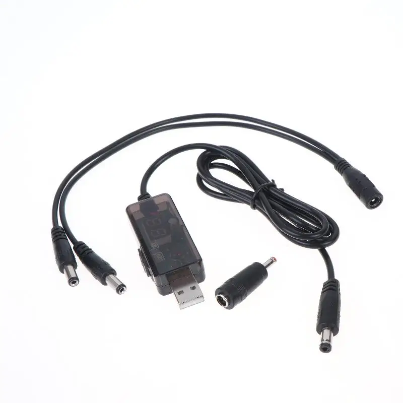 USB Boost Converter DC 5V To 9V 12V USB Step-up Converter Cable + 3.5x1.35mm Connecter For Power Supply Charger