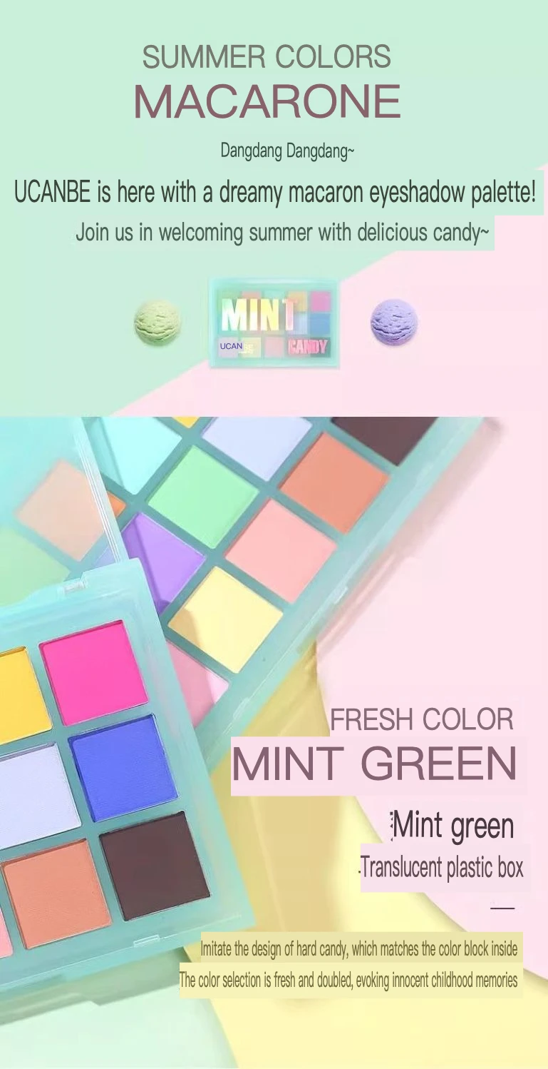 Ucanbe Macaron Eyeshadow Palette Colorful Multi-Color Matte Play Makeup Pink 15 Colors Niche Affordable